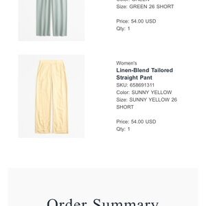 Abercrombie Yellow Linen-Blend Tailored Straight Pants